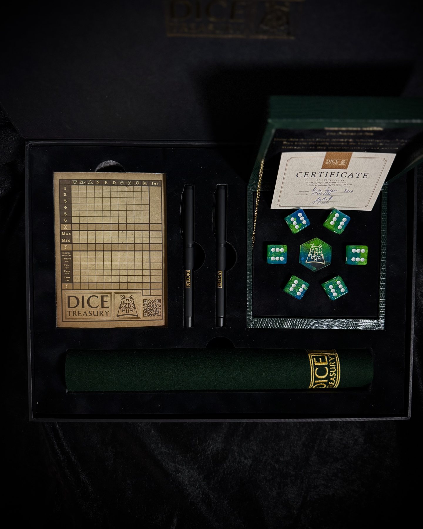 Luxury Yamb Set detail with certificate of authenticity